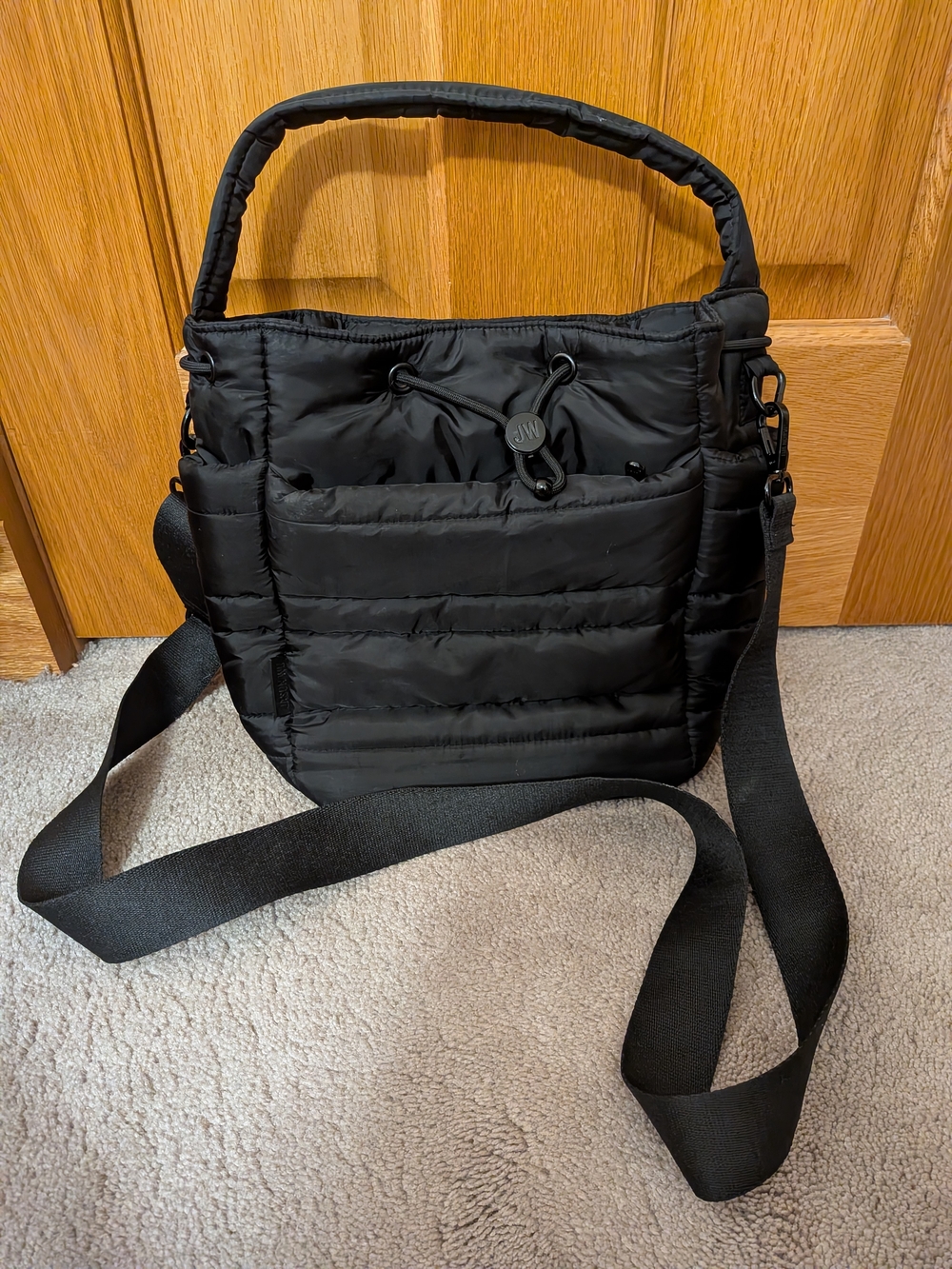 Jason Wu‎ Black Quilted Puffer Crossbody Bag